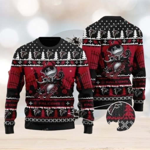 NFL Atlanta Falcons Jack Skellington Christmas Ugly Sweater