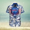 Buffalo Bills NFL Custom Name Mascot Helmet Tropical Flowers Aloha Hawaiian Shirt For Men And Women