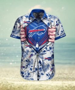 NFL Buffalo Bills Hawaiian Shirt Blue Tropical Flower Beach Gift For Football Players  NFL Hawaiian Shirt