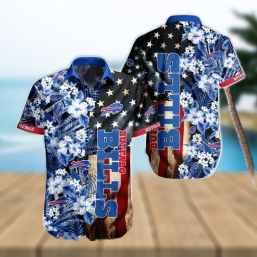 NFL Buffalo Bills Hawaiian Shirt Flag Flower Best Gift