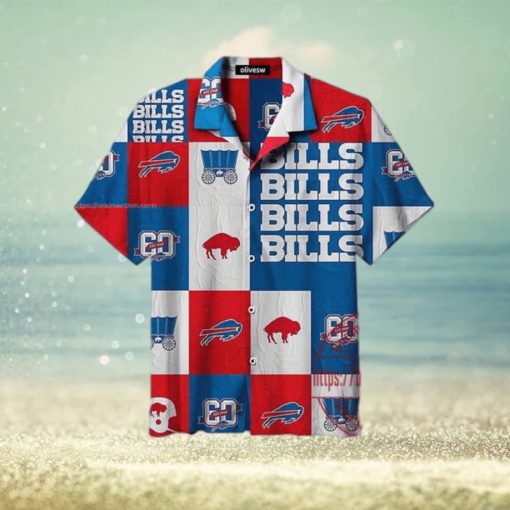 NFL Buffalo Bills Logo Collection Plaid Pattern Hawaiian Shirt