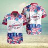 Buffalo Bills Hawaiian Shirt Hibiscus Flower And America Flag