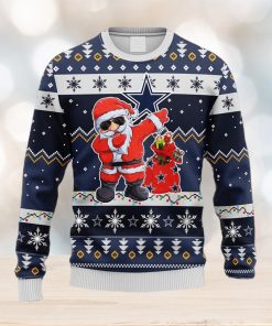 NFL Dallas Cowboys Dabbing Santa Claus Christmas Ugly 3D Sweater For Men And Women Gift Ugly Christmas