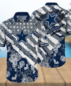 NFL Dallas Cowboys Hawaiian Shirt American Flag Football Gift