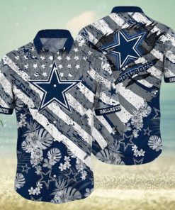 NFL Dallas Cowboys Hawaiian Shirt American Flag Football Gift