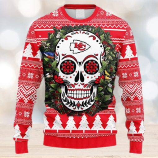 NFL Fans Arizona Cardinals Skull Flower Ugly Logo Ugly Christmas Sweater For Men And Women