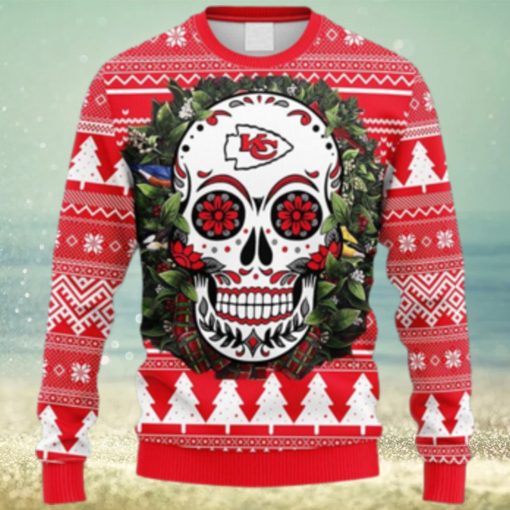 NFL Fans Arizona Cardinals Skull Flower Ugly Logo Ugly Christmas Sweater For Men And Women