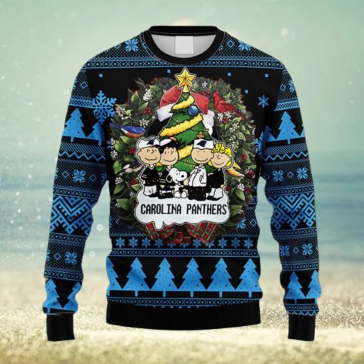 NFL Fans Carolina Panthers Snoopy Dog Christmas Ugly Sweater For Men Women