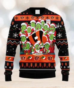 NFL Fans Cincinnati Bengals 12 Grinch Xmas Day Christmas Ugly Sweater For Men Women