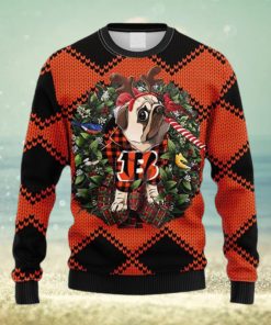 NFL Fans Cincinnati Bengals Pub Dog Christmas Ugly Sweater For Men Women