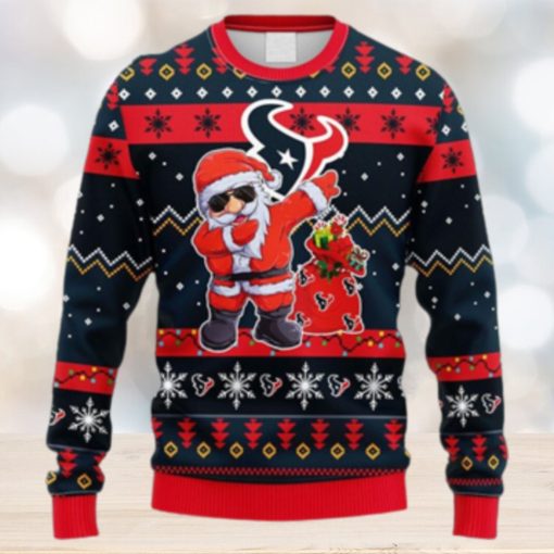 NFL Fans Houston Texans Dabbing Santa Claus Christmas Ugly Sweater For Men Women