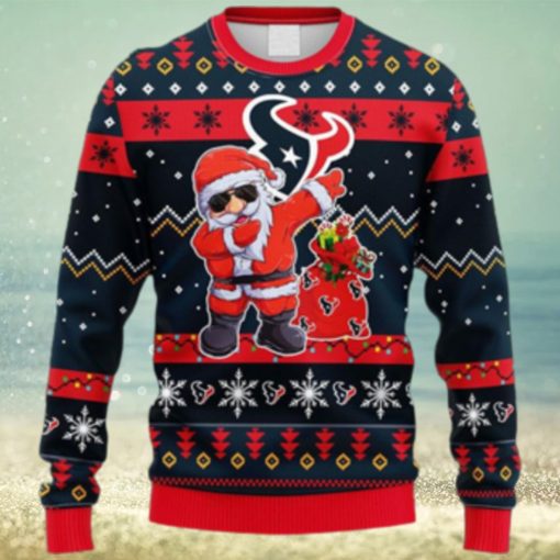 NFL Fans Houston Texans Dabbing Santa Claus Christmas Ugly Sweater For Men Women