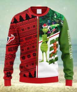 NFL Fans Houston Texans Grinch & Scooby Doo Christmas Ugly Sweater For Men Women