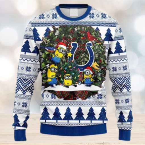 NFL Fans Indianapolis Colts Minion Christmas Ugly Sweater For Men Women