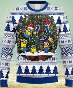 NFL Fans Indianapolis Colts Minion Christmas Ugly Sweater For Men Women