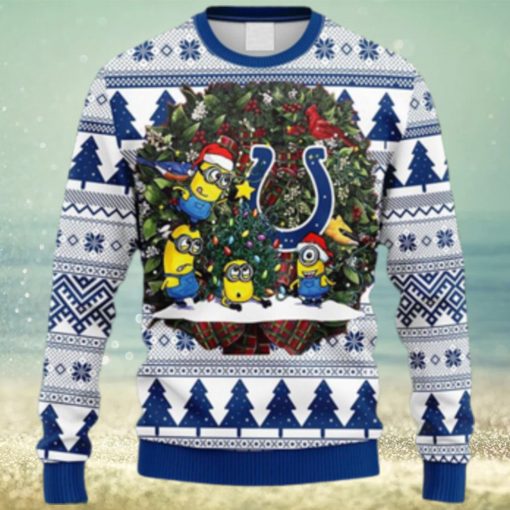 NFL Fans Indianapolis Colts Minion Christmas Ugly Sweater For Men Women