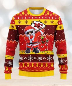 NFL Fans Kansas City Chiefs Dabbing Santa Claus Christmas Ugly Sweater For Men Women