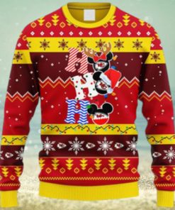 NFL Fans Kansas City Chiefs HoHoHo Mickey Christmas Ugly Sweater For Men Women