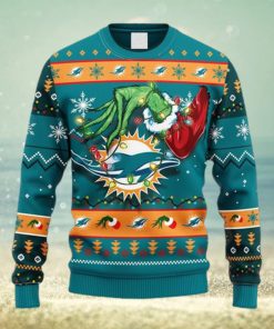 NFL Fans Miami Dolphins Grinch Christmas Ugly Sweater For Men Women