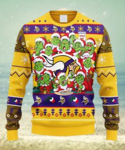 NFL Fans Minnesota Vikings 12 Grinch Xmas Day Christmas Ugly Sweater For Men Women