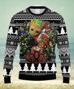 NFL Fans San Diego Chargers Groot Hug Christmas Ugly Sweater For Men Women