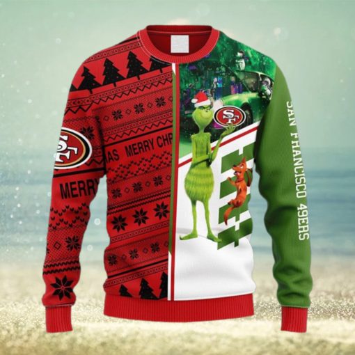 NFL Fans San Francisco 49ers Grinch & Scooby Doo Christmas Ugly Sweater For Men Women