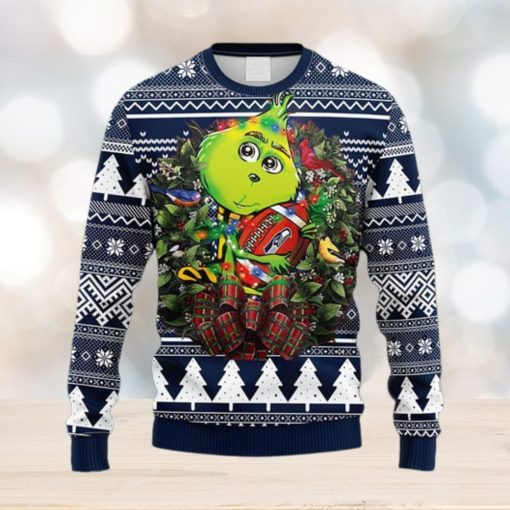 NFL Fans Seattle Seahawks Grinch Hug Christmas Ugly Sweater For Men Women