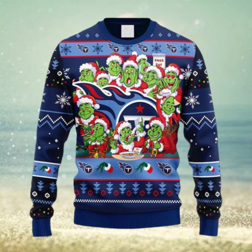 NFL Fans Tennessee Titans 12 Grinch Xmas Day Christmas Ugly Sweater For Men Women