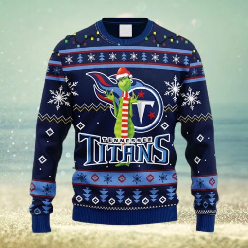 NFL Fans Tennessee Titans Funny Grinch Christmas Ugly Sweater For Men Women