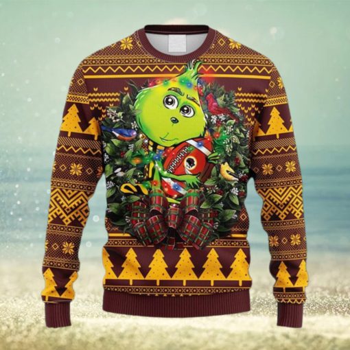 NFL Fans Washington Redskins Grinch Hug Christmas Ugly Sweater For Men Women