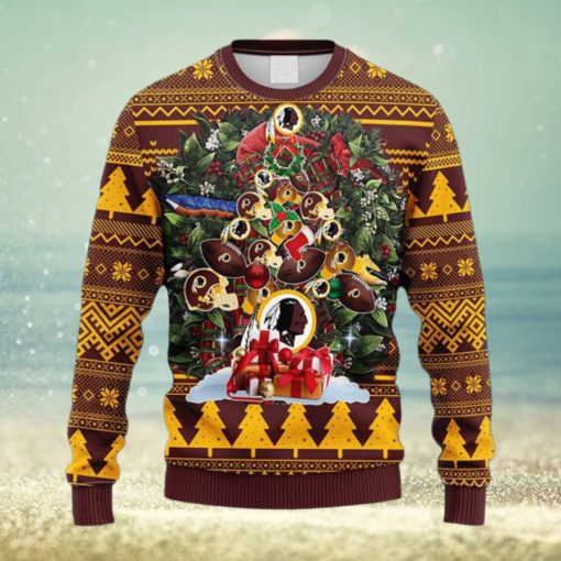 NFL Fans Washington Redskins Tree Ugly Christmas Fleece Sweater For Men Women