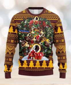 NFL Fans Washington Redskins Tree Ugly Christmas Fleece Sweater For Men Women