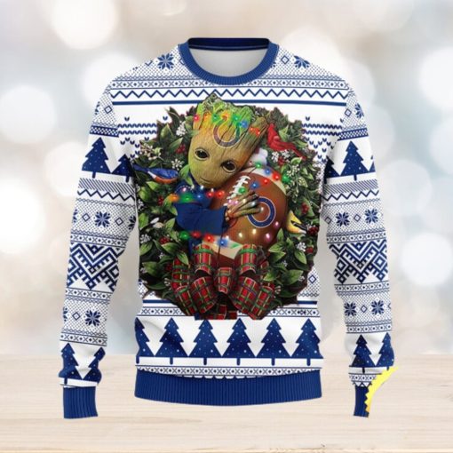 NFL Indianapolis Colts Groot Hug Christmas Ugly Sweater