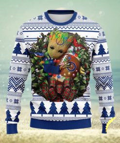 NFL Indianapolis Colts Groot Hug Christmas Ugly Sweater