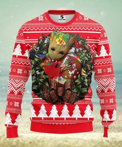 NFL Kansas City Chiefs Groot Hug Christmas Ugly Sweater