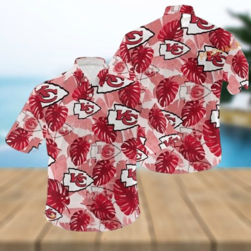 NFL Kansas City Chiefs Hawaiian Shirt Palm Leaves Pattern  Aloha Shirt