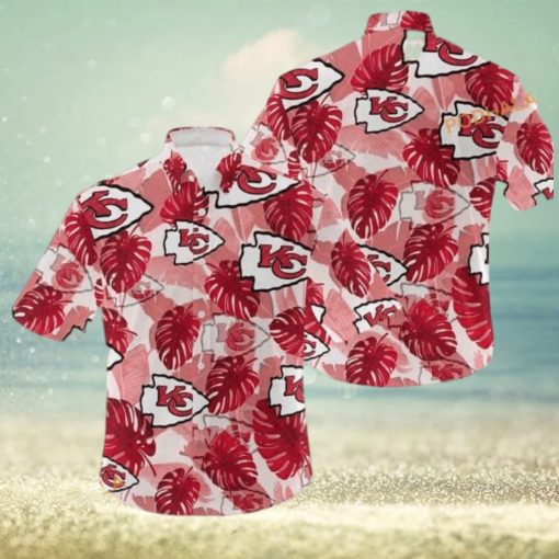 NFL Kansas City Chiefs Hawaiian Shirt Palm Leaves Pattern  Aloha Shirt