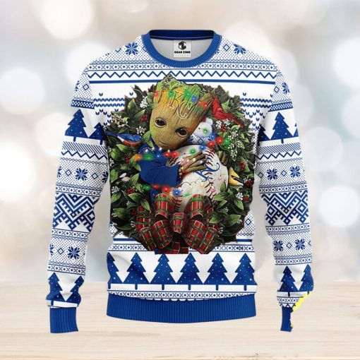 NFL Kansas City Royals Groot Hug Christmas Ugly Sweater