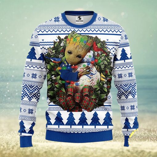 NFL Kansas City Royals Groot Hug Christmas Ugly Sweater