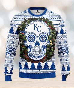 NFL Kansas City Royals Skull Flower Ugly Christmas Ugly Sweater