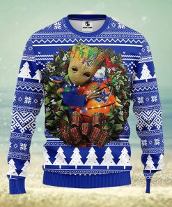 NFL Kentucky Wildcats Groot Hug Christmas Ugly Sweater