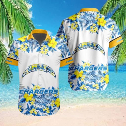 NFL Los Angeles Chargers Hawaiian Shirt Special Floral Tropical Team Spirit hawaiian shirt