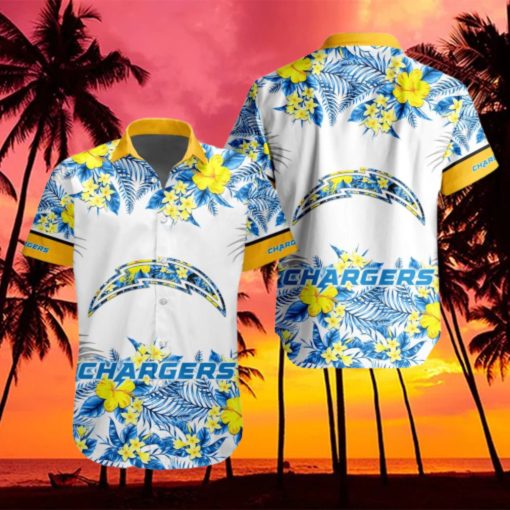 NFL Los Angeles Chargers Hawaiian Shirt Special Floral Tropical Team Spirit hawaiian shirt