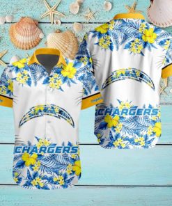 NFL Los Angeles Chargers Hawaiian Shirt Special Floral Tropical Team Spirit hawaiian shirt