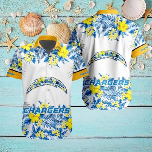 NFL Los Angeles Chargers Hawaiian Shirt Special Floral Tropical Team Spirit hawaiian shirt