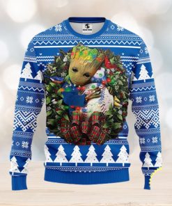 NFL Los Angeles Dodgers Groot Hug Christmas Ugly Sweater