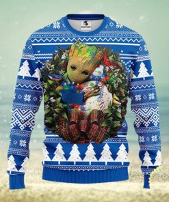 NFL Los Angeles Dodgers Groot Hug Christmas Ugly Sweater