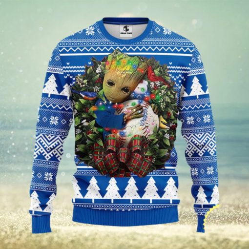 NFL Los Angeles Dodgers Groot Hug Christmas Ugly Sweater