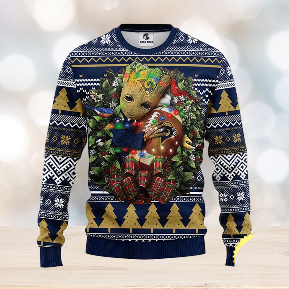 NFL Los Angeles Dodgers Groot Hug Christmas Ugly Sweater - Limotees