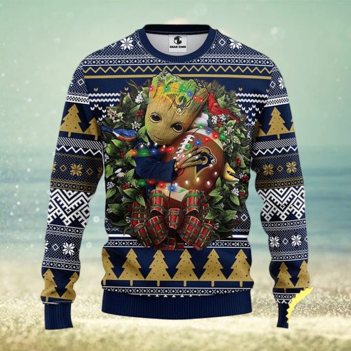 NFL Los Angeles Rams Groot Hug Christmas Ugly Sweater